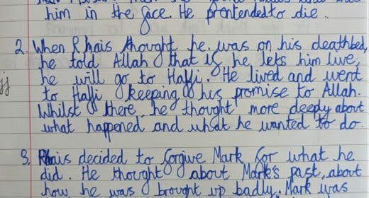 Students work on Islamic forgiveness